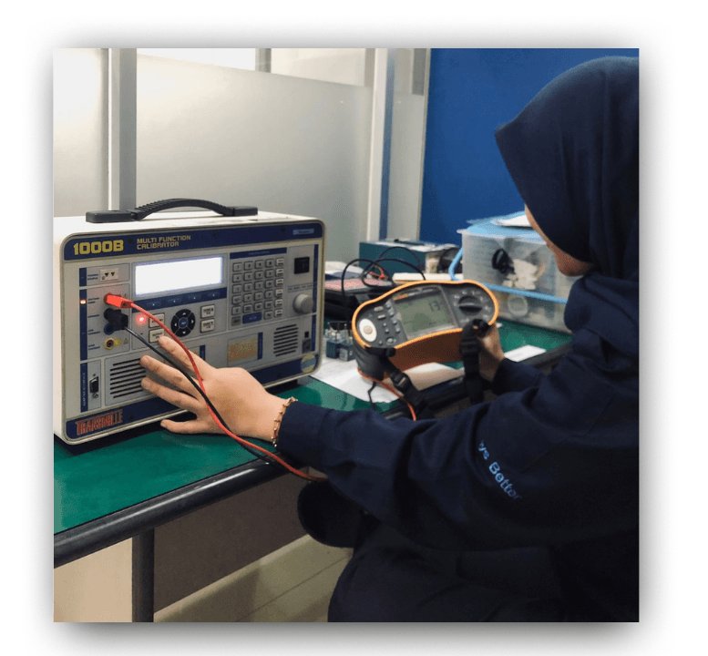 Kalibrasi Multifunction Tester- Milik PT. Berca Schindler Lifts.